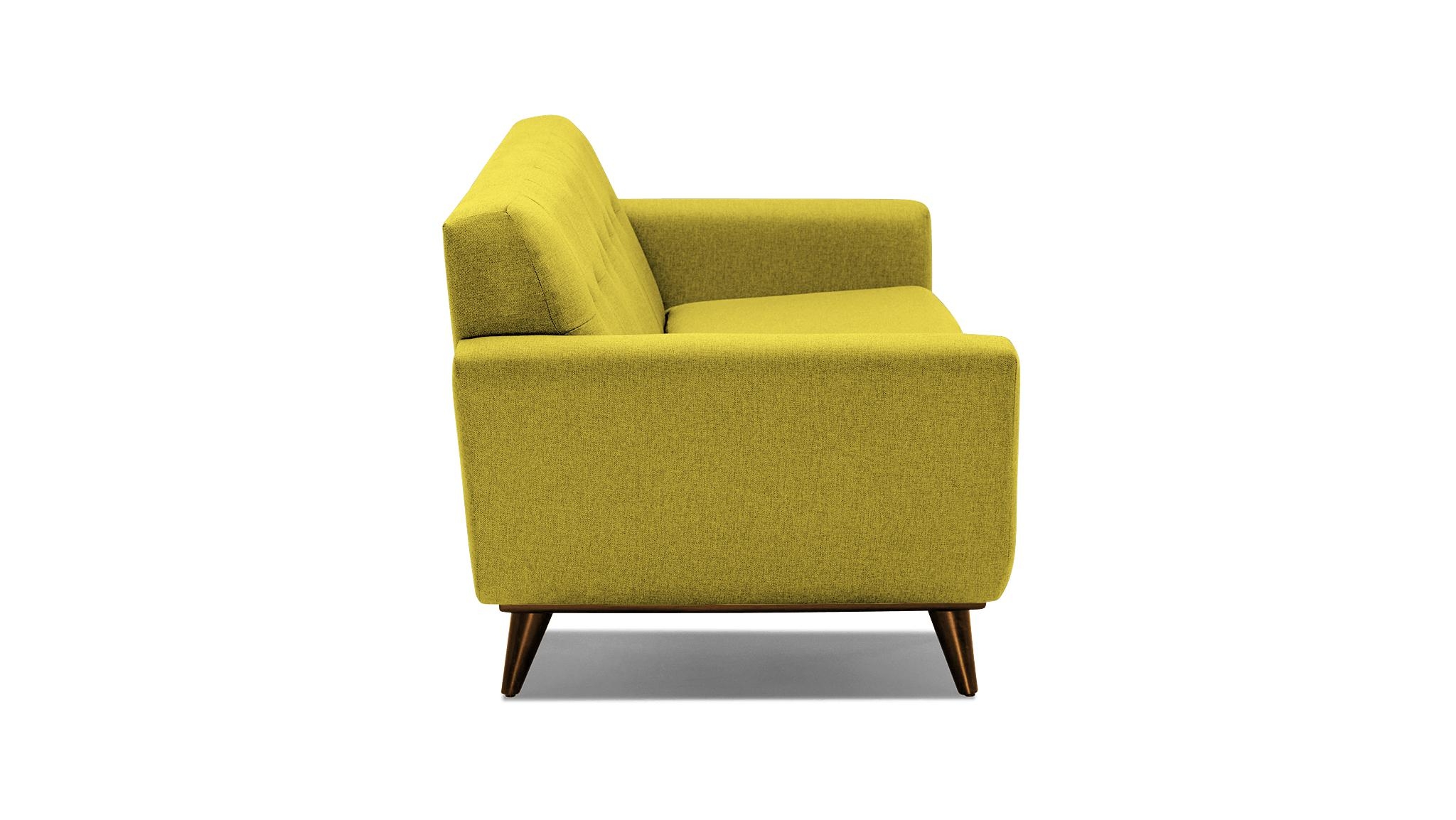 Yellow Hughes Mid Century Modern Sofa - Bloke Goldenrod - Mocha - Image 2