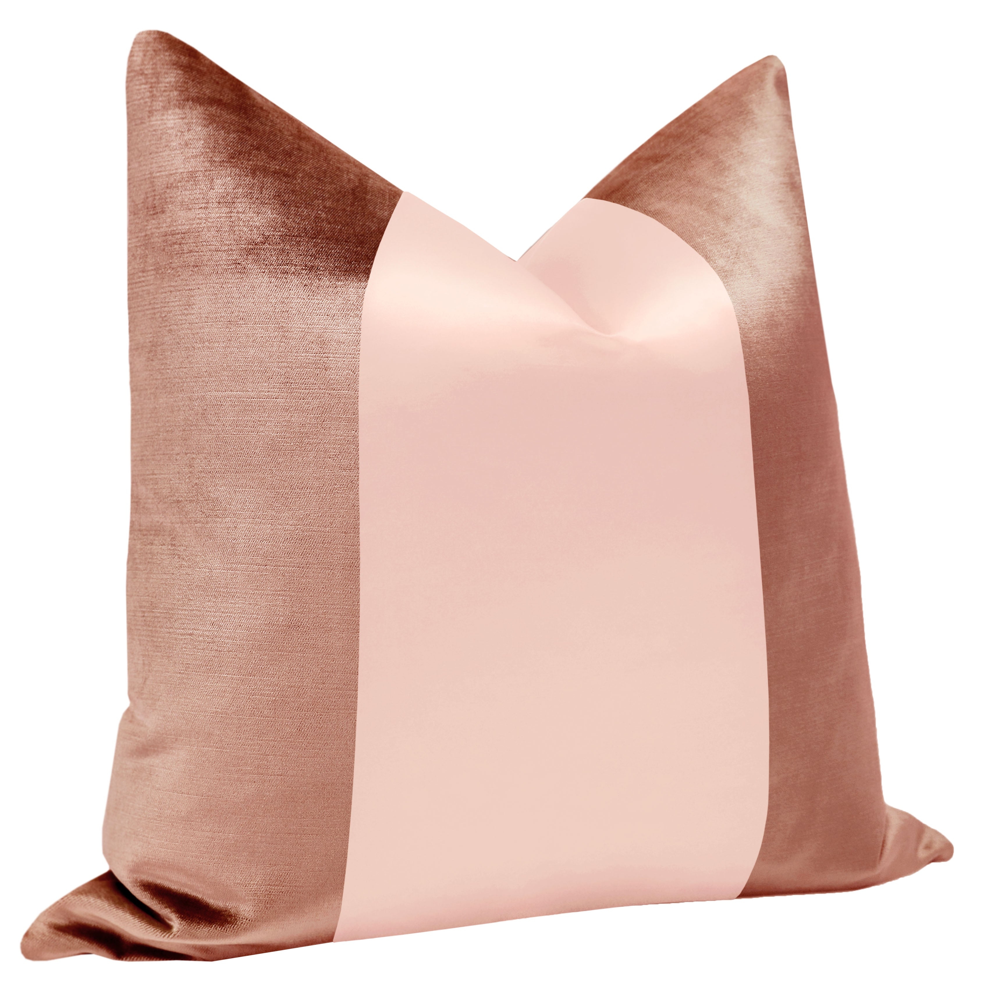 PANEL MONOCHROMATIC :: FAUX SILK VELVET // ROSE GOLD - 20" X 26" STANDARD SHAM - Image 1