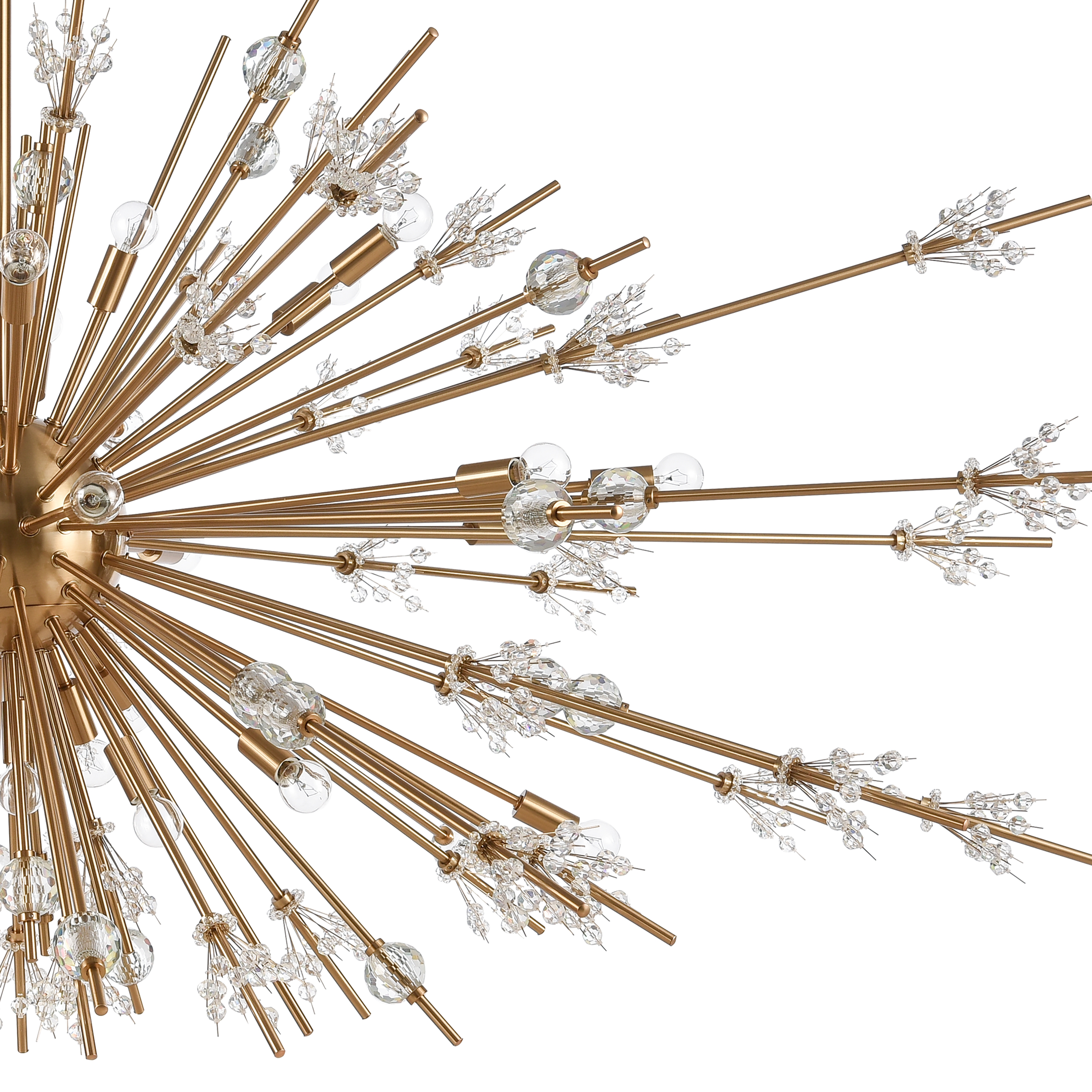 Starburst 72'' Wide 31-Light Chandelier - Satin Brass - Image 3