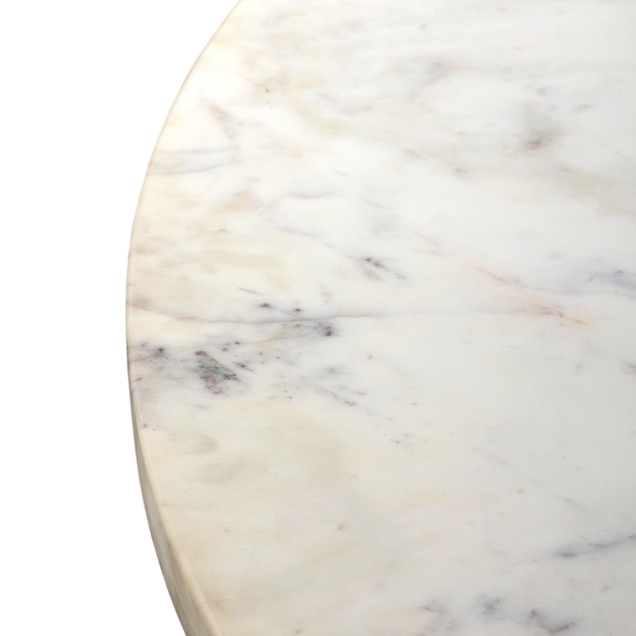 Mariah Round Dining Table 60" - White Marble - Image 6