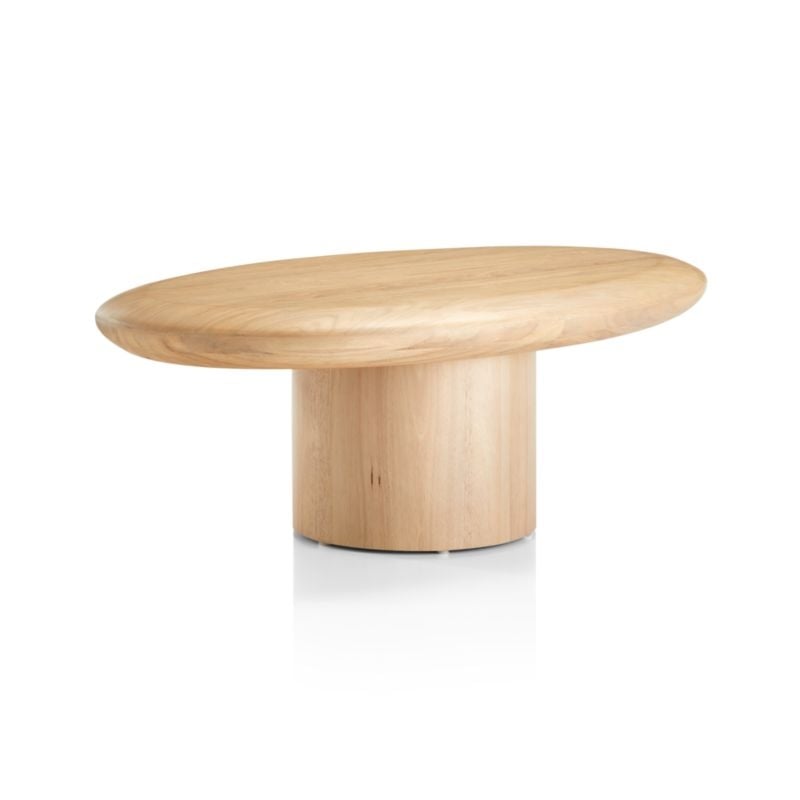 Pacific Natural Wood Oval Coffee Table - Image 1