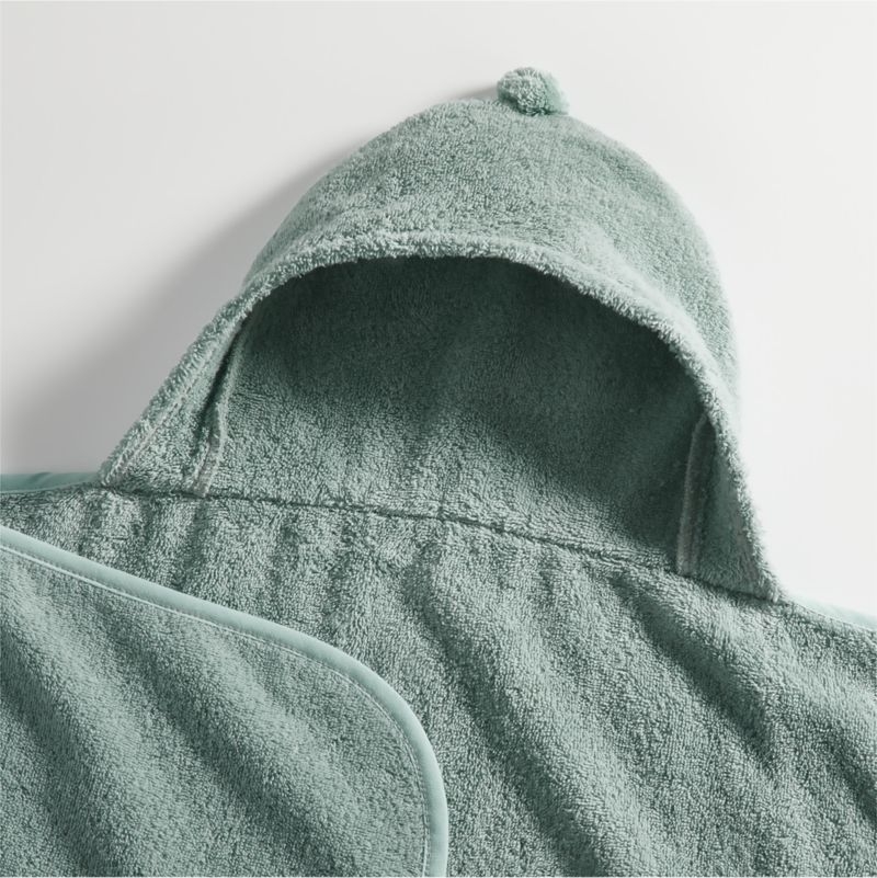 Nachi 100% Organic Cotton Blue Hooded Kids Towel - Image 4