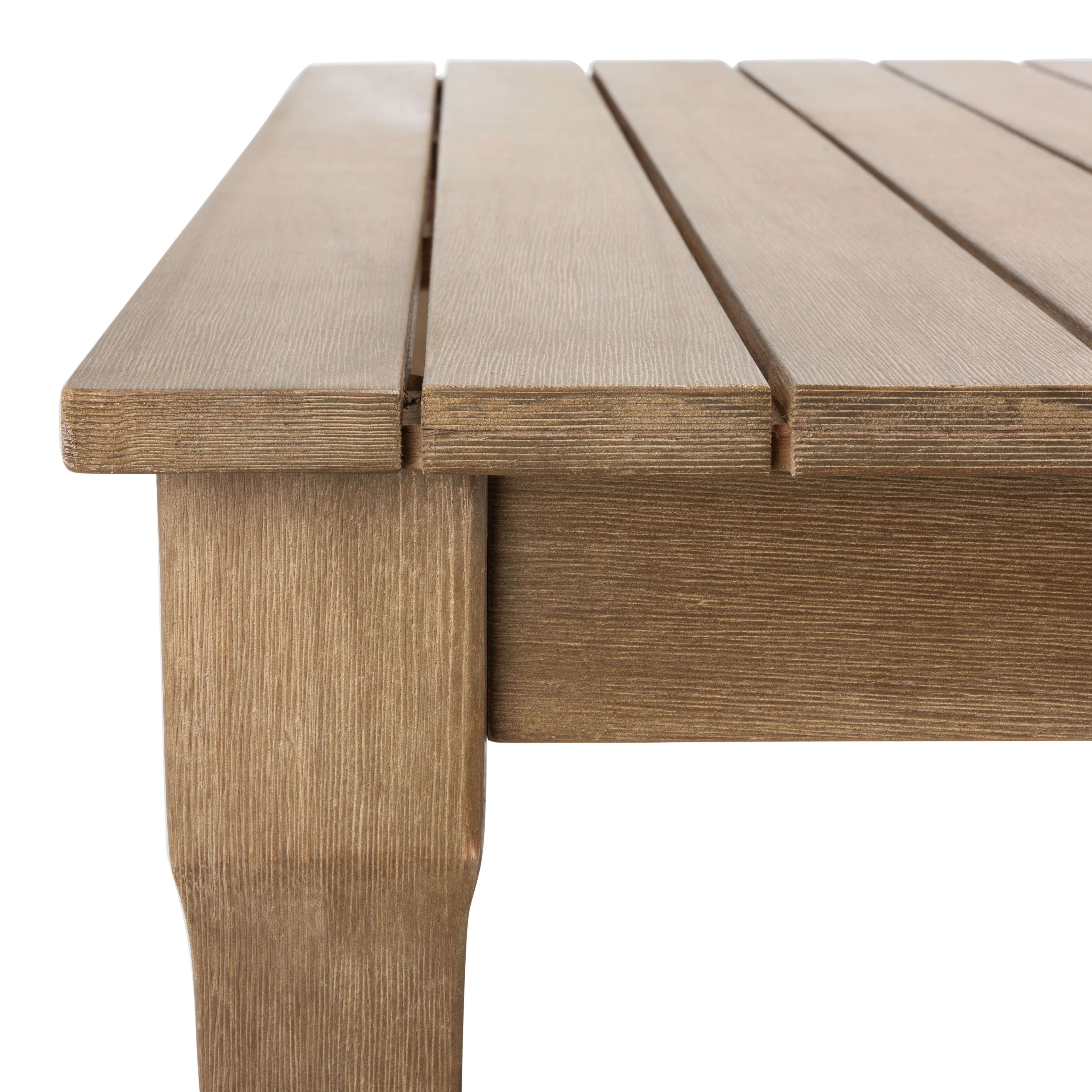 Dominica Wooden Outdoor Dining Table - Natural - Arlo Home - Image 7