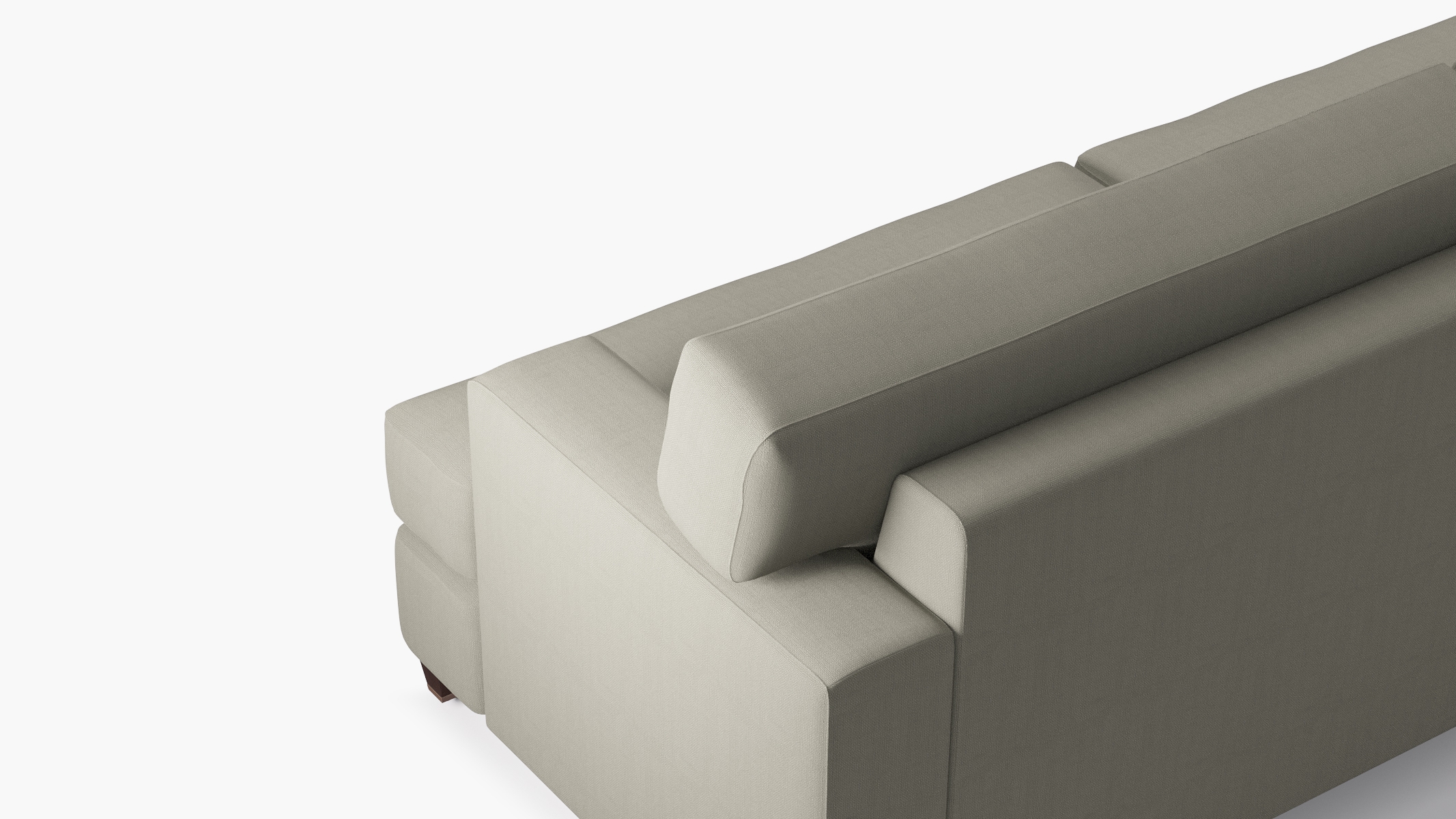 Classic Sofa, Putty Everyday Linen, Espresso with Antique Brass Caster - Image 4