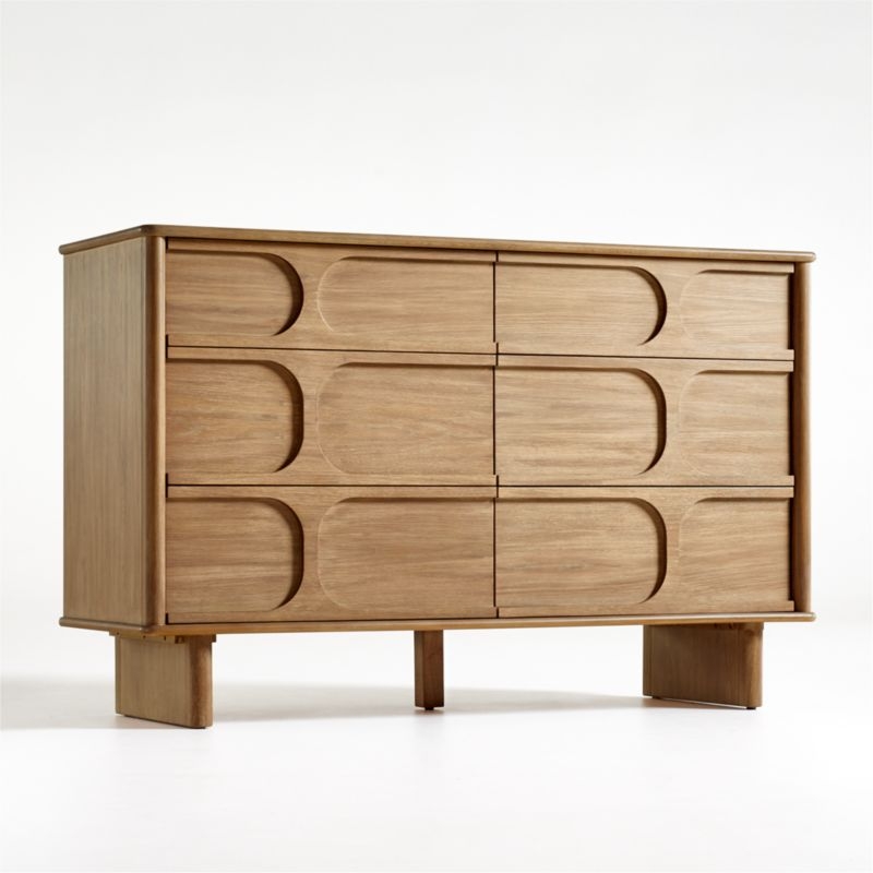 Wes 6-Drawer Wood Dresser - Image 1
