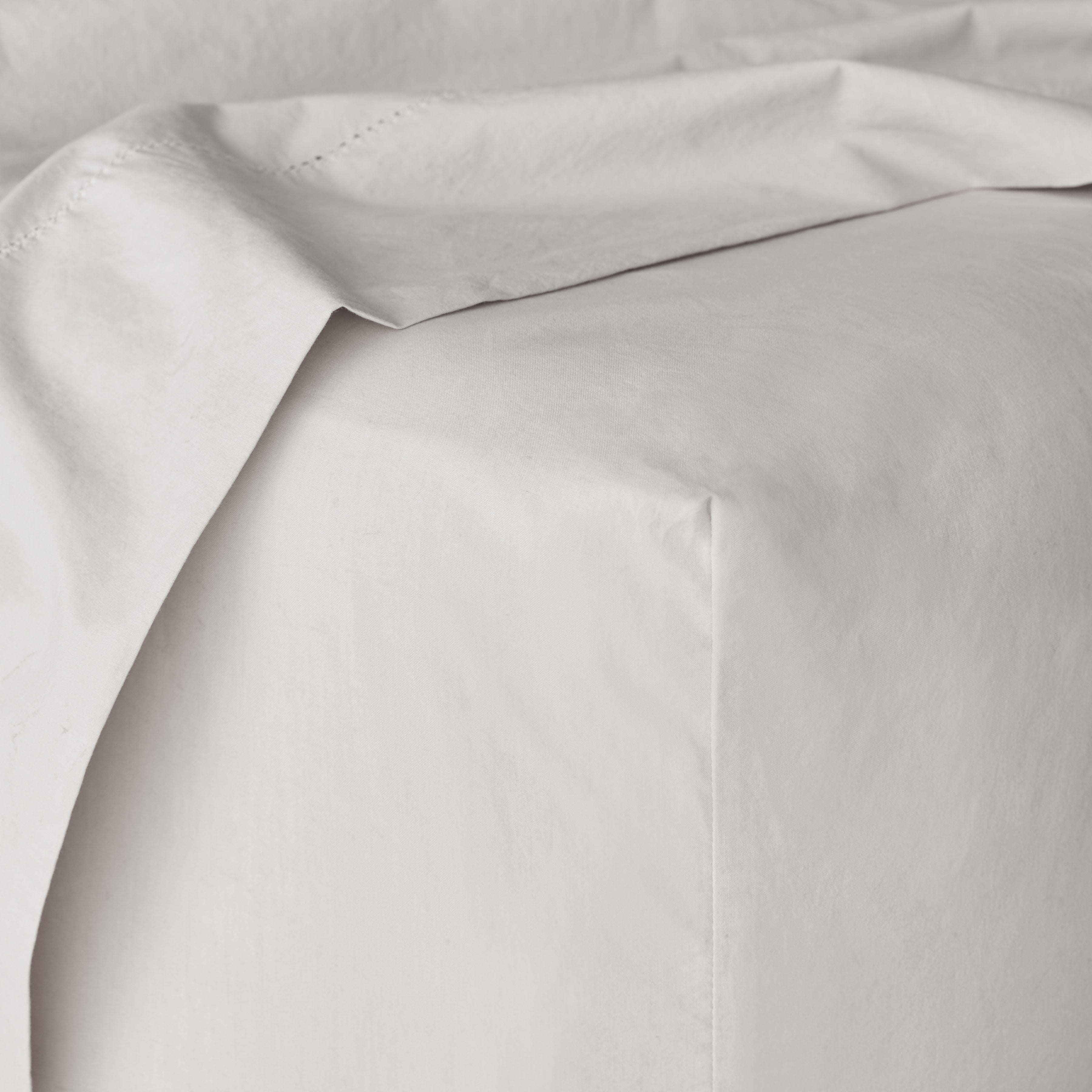 The Citizenry Organic Stonewashed Percale Fitted Bed Sheet | California King | White - Image 7