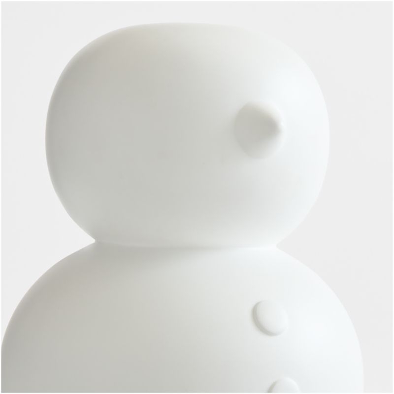 White Fiberstone Front Porch Outdoor Snowman 27" - Image 1