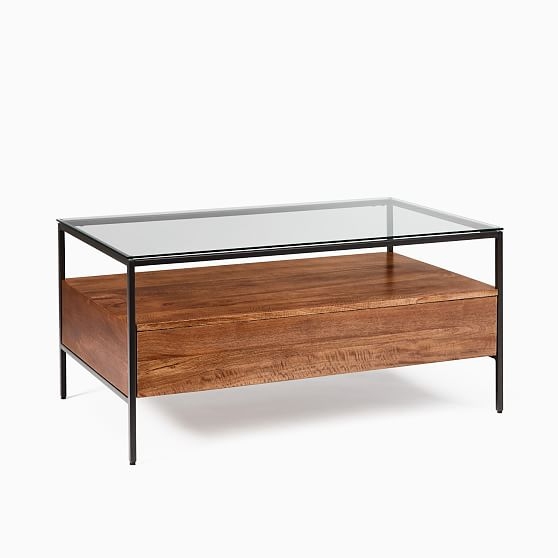 Open Box: Cooper Display 38" Storage Coffee Table, Burnt Wax, Dark Bronze - Image 0