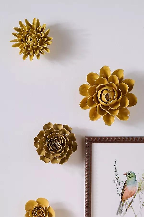 Yellow Ceramic Flower Gallery Wall Charm - Image 0