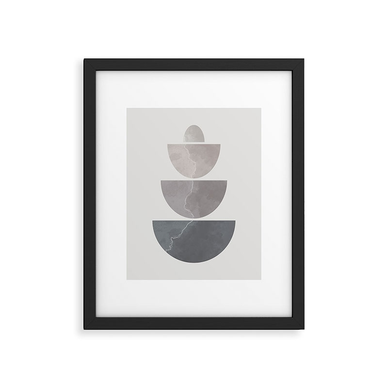 Monochrome Balance 2 by Alisa Galitsyna - Framed Art Print Modern Black 13" x 19" - Image 0
