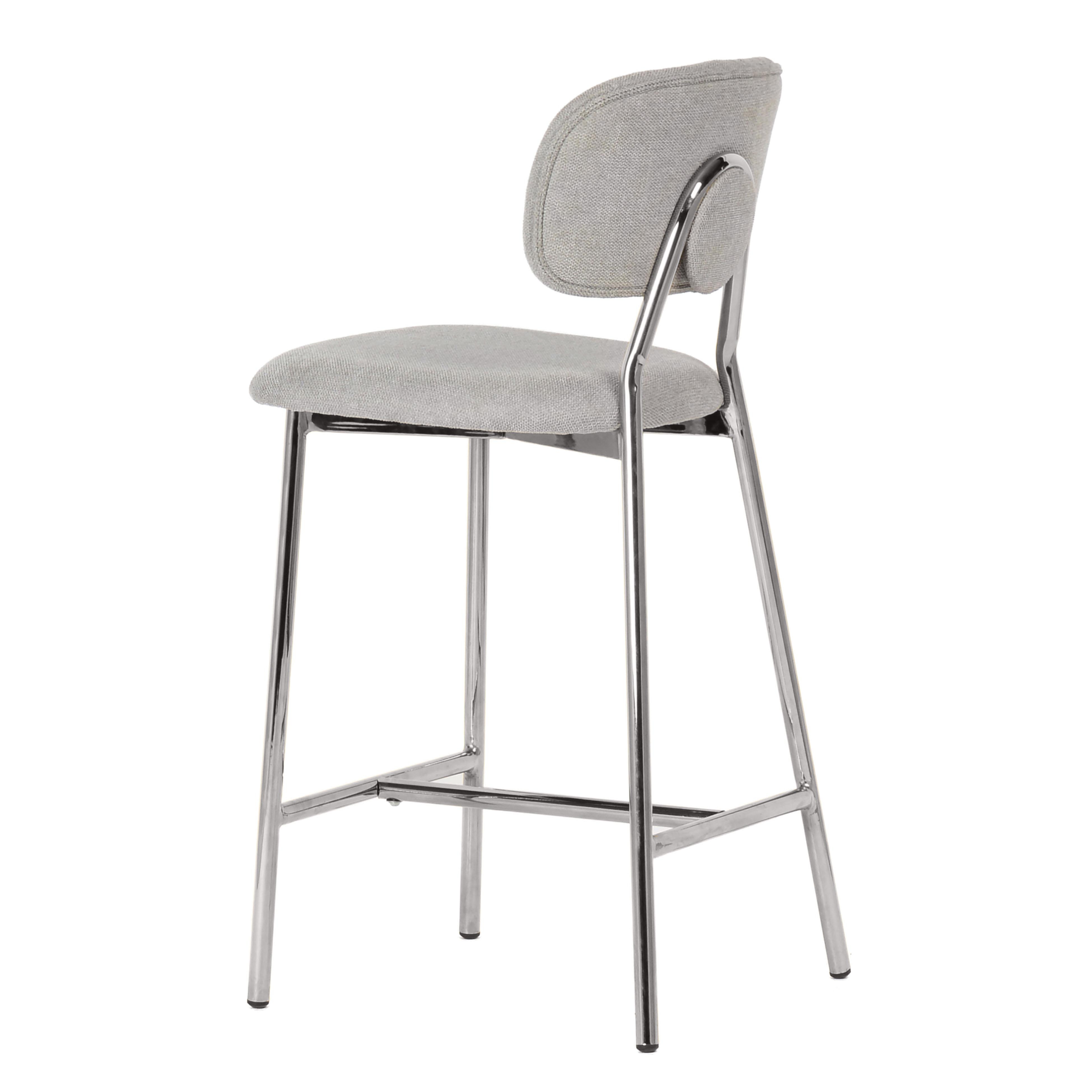 Ariana Grey Counter Stool - Silver Legs (Set of 2) - Image 4