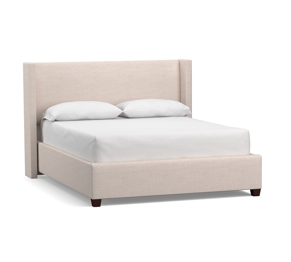 Elliot Shelter Upholstered Bed, Full, Park Weave Oatmeal - Image 1