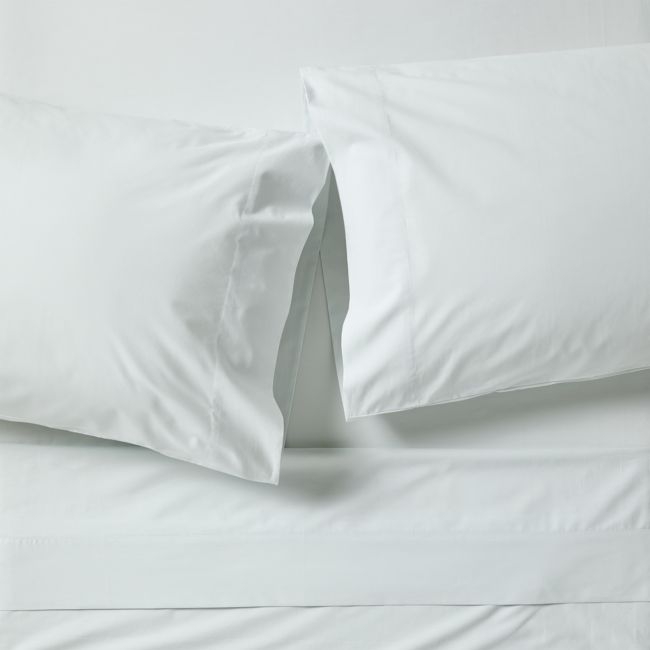Everyday Snuggle Brushed Cotton Percale Soft Blue Kids Queen Sheet Set - Image 0