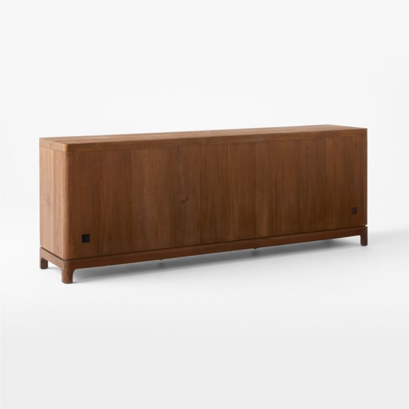 Truman 93" Acacia and Glass Door Credenza - Image 6