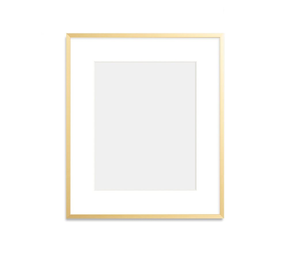 Metal Gallery Frame, 3" Mat, 11x14 - Matte Gold - Image 0
