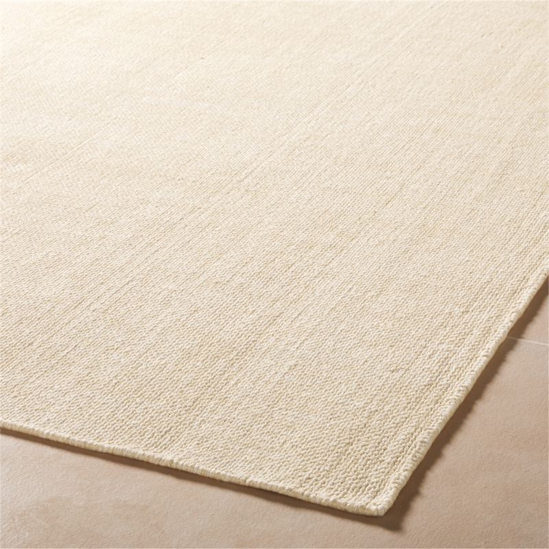 Antos Handwoven Warm White Linen and Jute Area Rug 6'x9' - Image 1