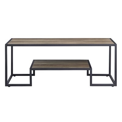 Coffee Table, Rustic Oak & Black Finish - Image 0