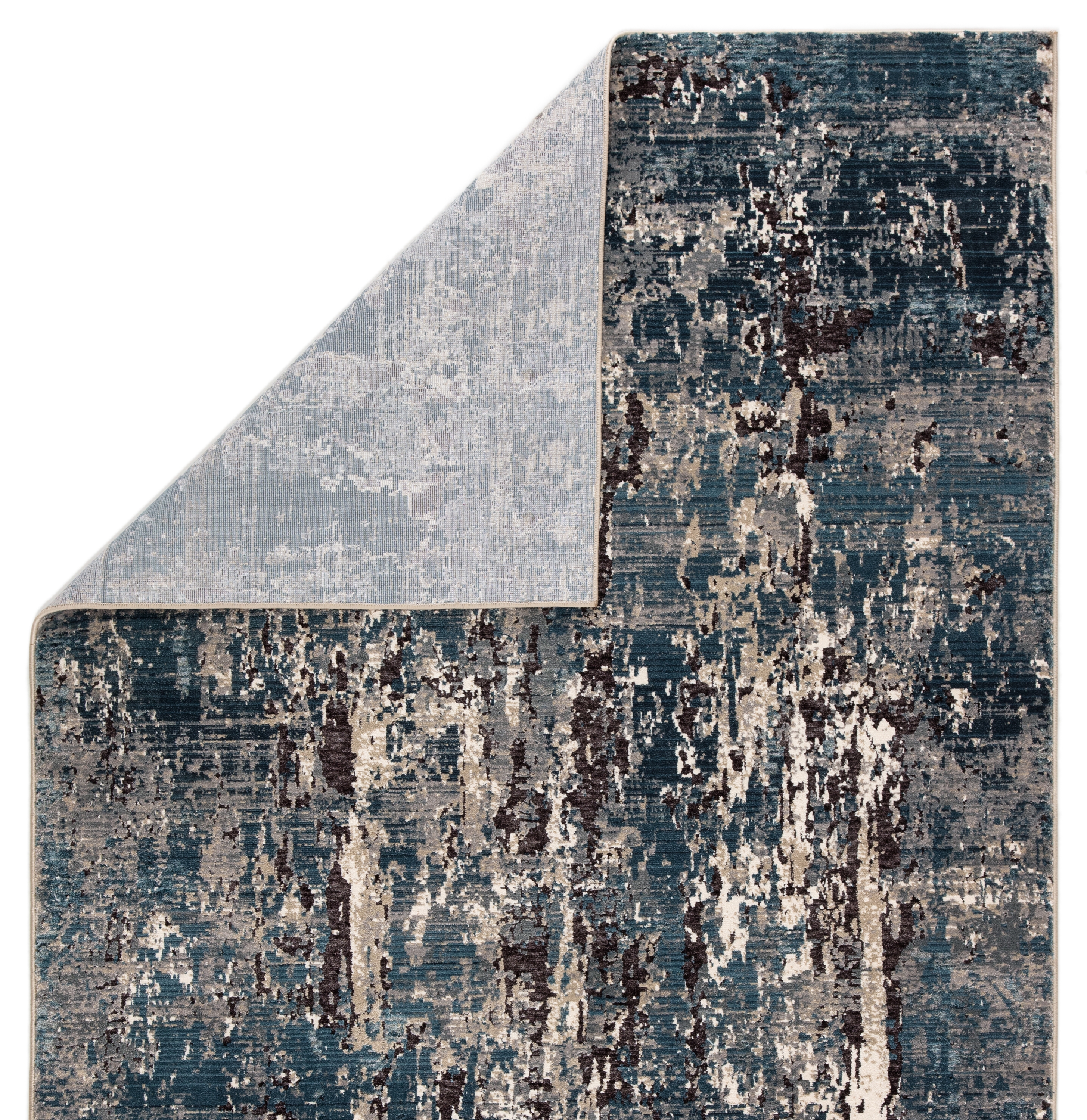 Cassatt Abstract Dark Blue/ Ivory Area Rug (7'10"x10'5") - Image 2