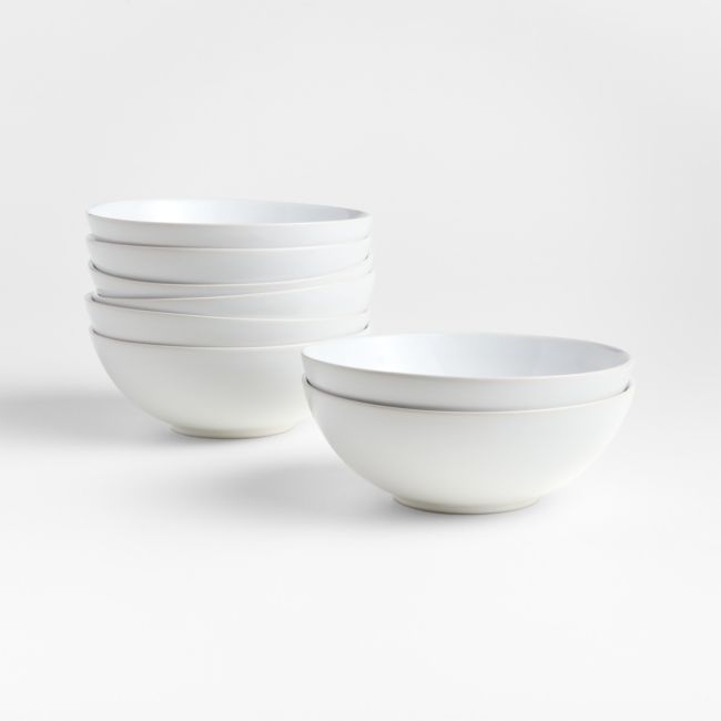 Craft White Stoneware Cereal Bowls, Set of 8 - Image 0