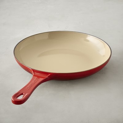 Le Creuset Enameled Cast Iron Shallow Fry Pan, 9 3/4", Nectar - Image 1