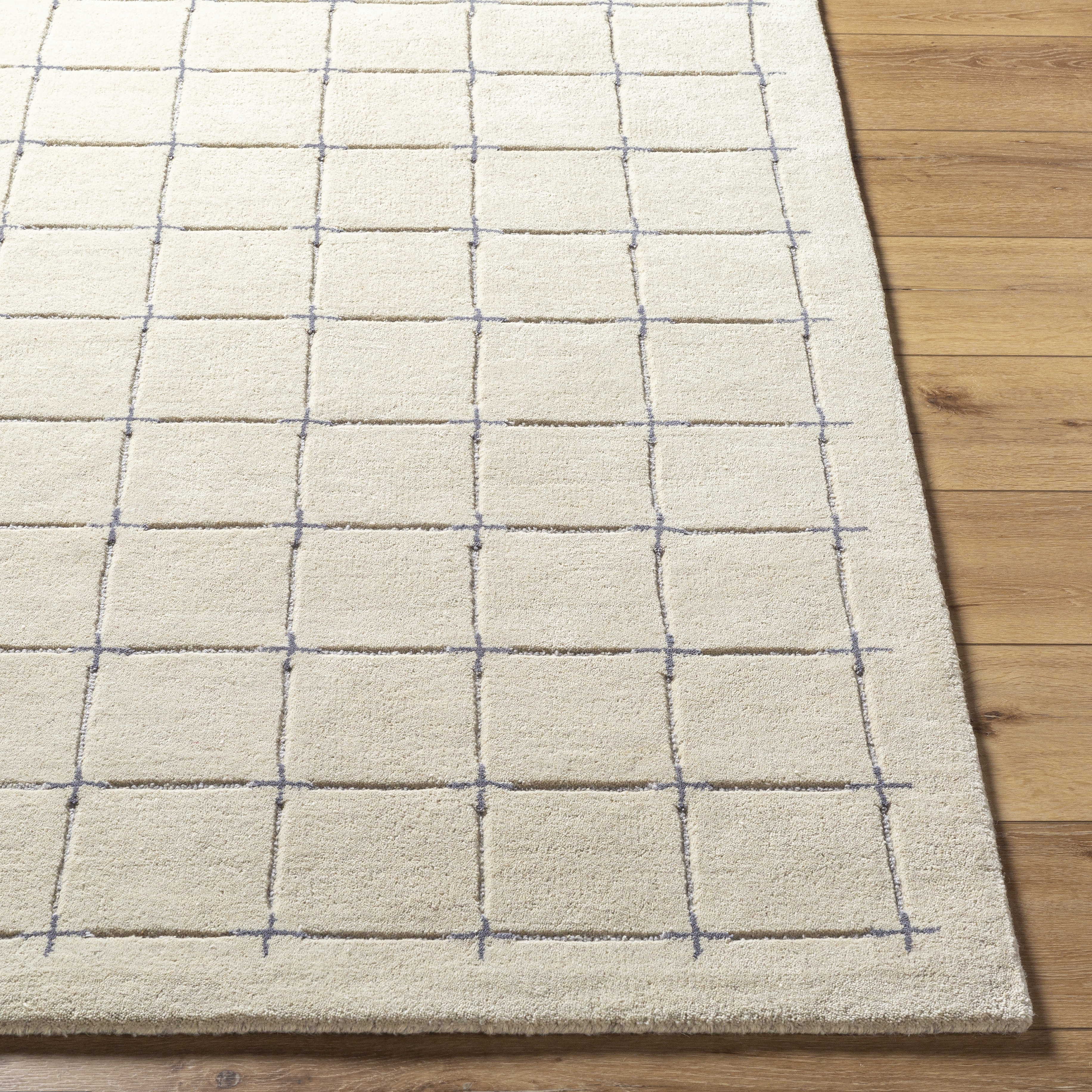 Brook Beige Indoor 5' x 7'6" Handmade Rug - Image 1