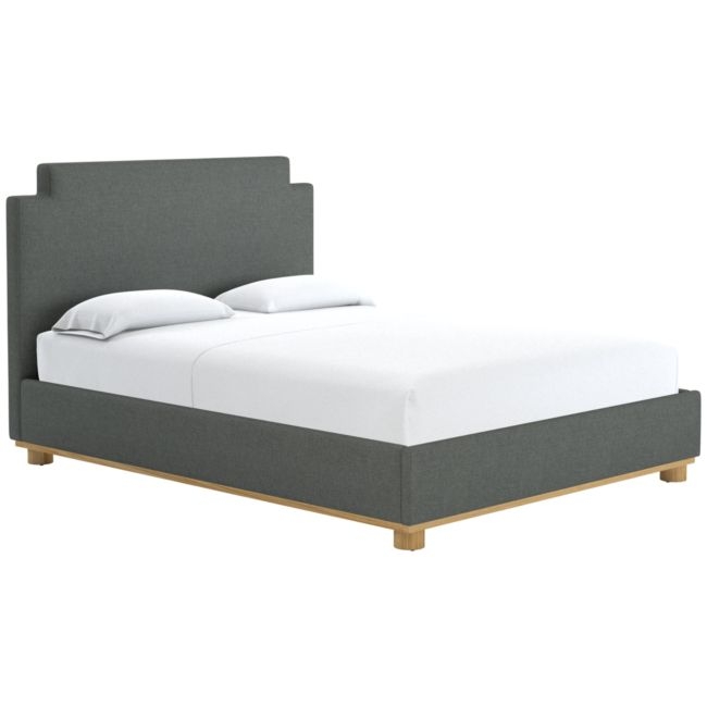 Plaza Queen Bed Taylor Charcoal - Image 0