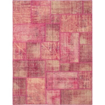 One-of-a-Kind Bologna Hand-Knotted 1980s 5'7" x 7'10" Wool Area Rug in Pink - Image 0
