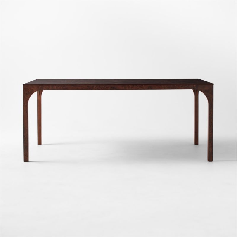 Aqua Virgo 72" Rectangular Dark Burl Wood Dining Table - Image 1