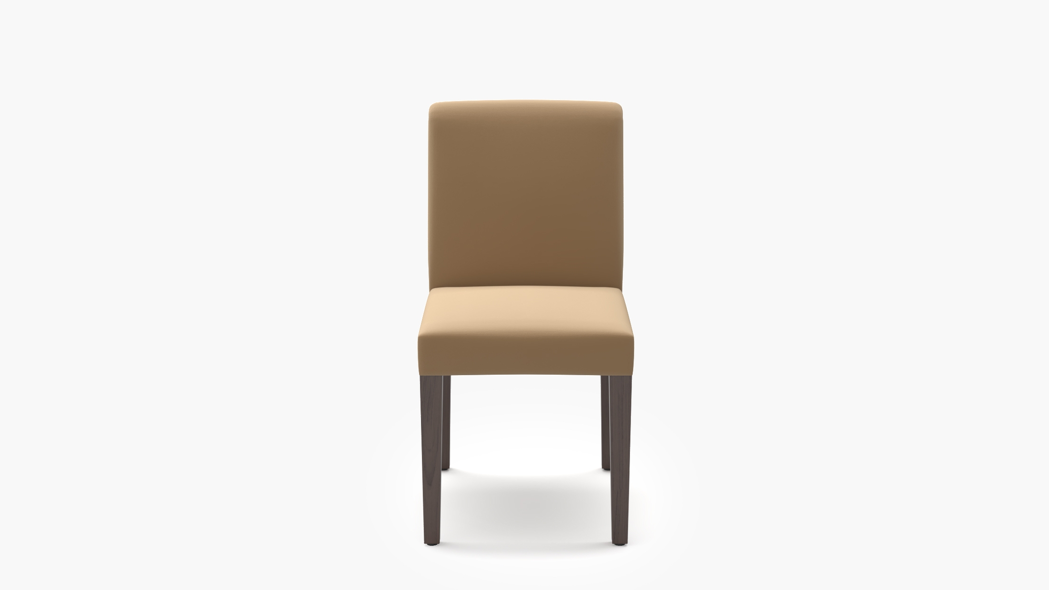 Signature Dining Chair, Camel Performance Plush Velvet, Espresso Square Tapered Leg - Image 0