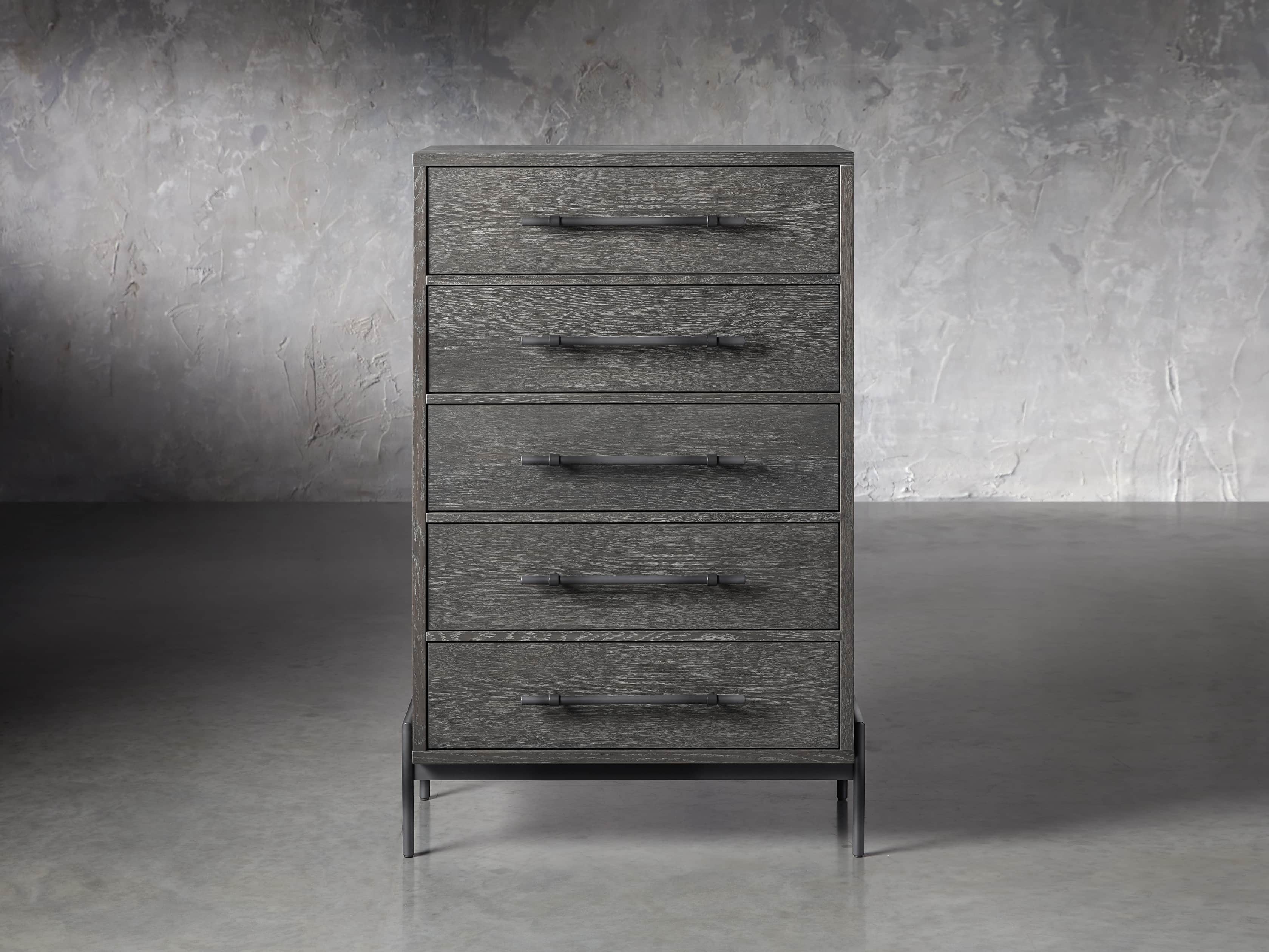 Sullivan Five-Drawer Dresser in Wood Black  Northman Cinder - Image 0
