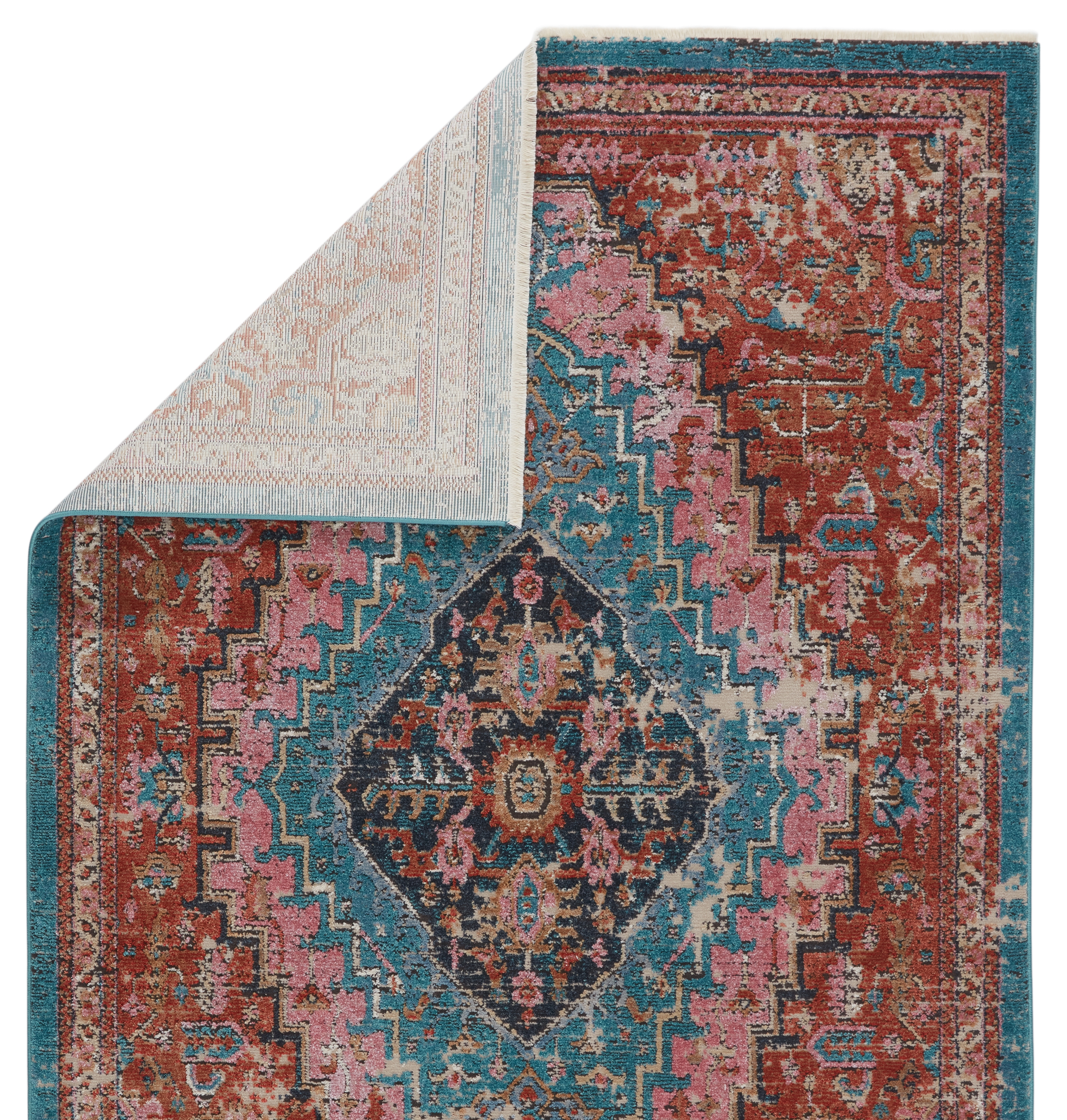 Vibe by Marielle Medallion Rust/ Teal Area Rug (9'6"X12'7") - Image 2