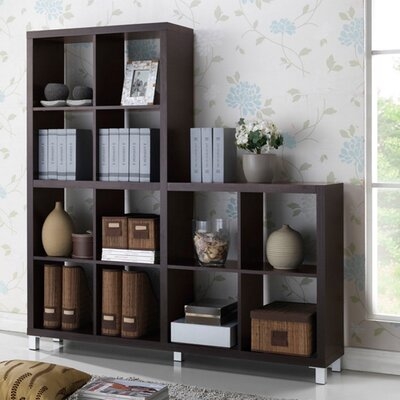 Kashen 11.5'' H x 61'' W Solid Wood Cube Bookcase - Image 0