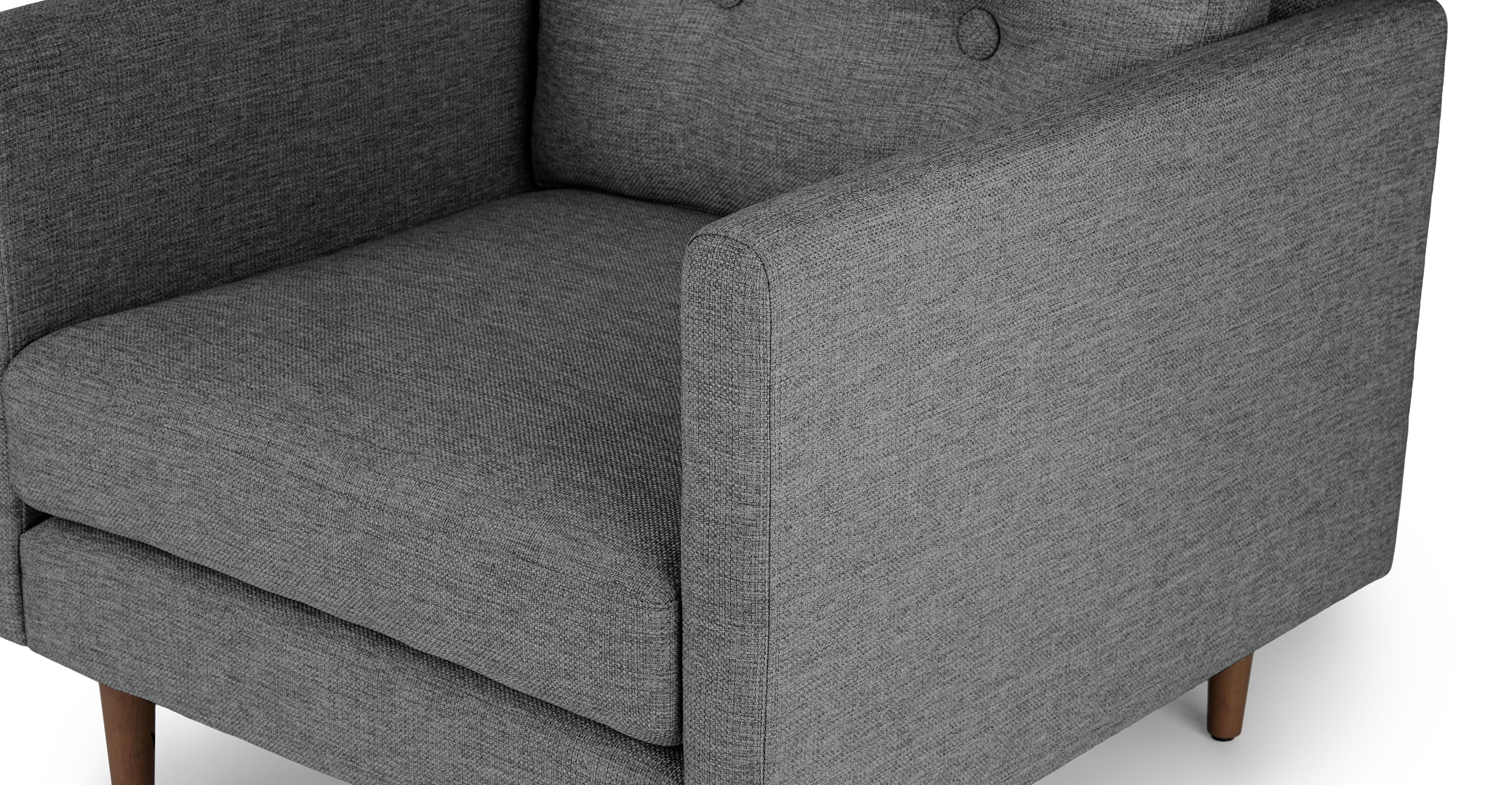 Anton Gravel Gray Lounge Chair - Image 6
