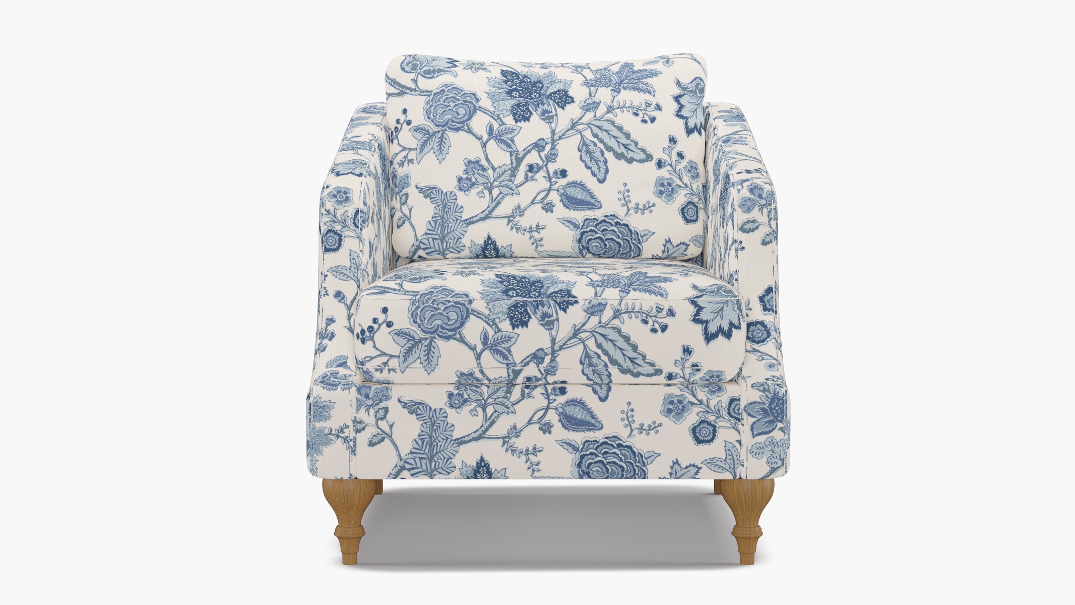 Slope Arm Chair, Delft La Vendee, Natural Turned Wood Leg - Image 0