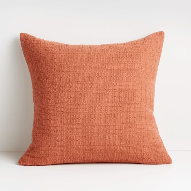 Bari 20" Baked Clay Knitted Pillow with Feather-Down Insert - Image 0
