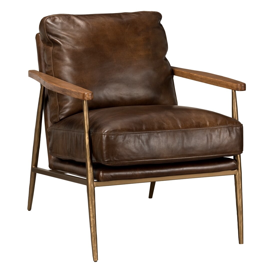 Classic Home Arnold Leather Club Chair - Image 0
