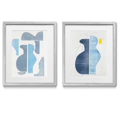 Pottery Forms III - 2 Piece Picture Frame Graphic Art Print Set on Paper - Image 0
