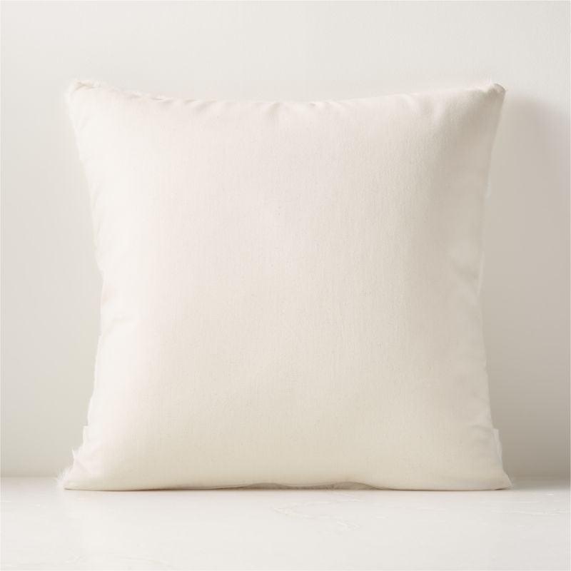 Match White Hide Throw Pillow with Down-Alternative Insert 20" - Image 1