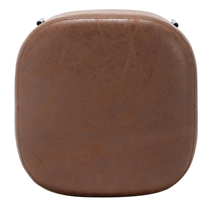 Gilbert 16.5'' Wide Faux Leather Square Cube Ottoman, Brown - Image 9