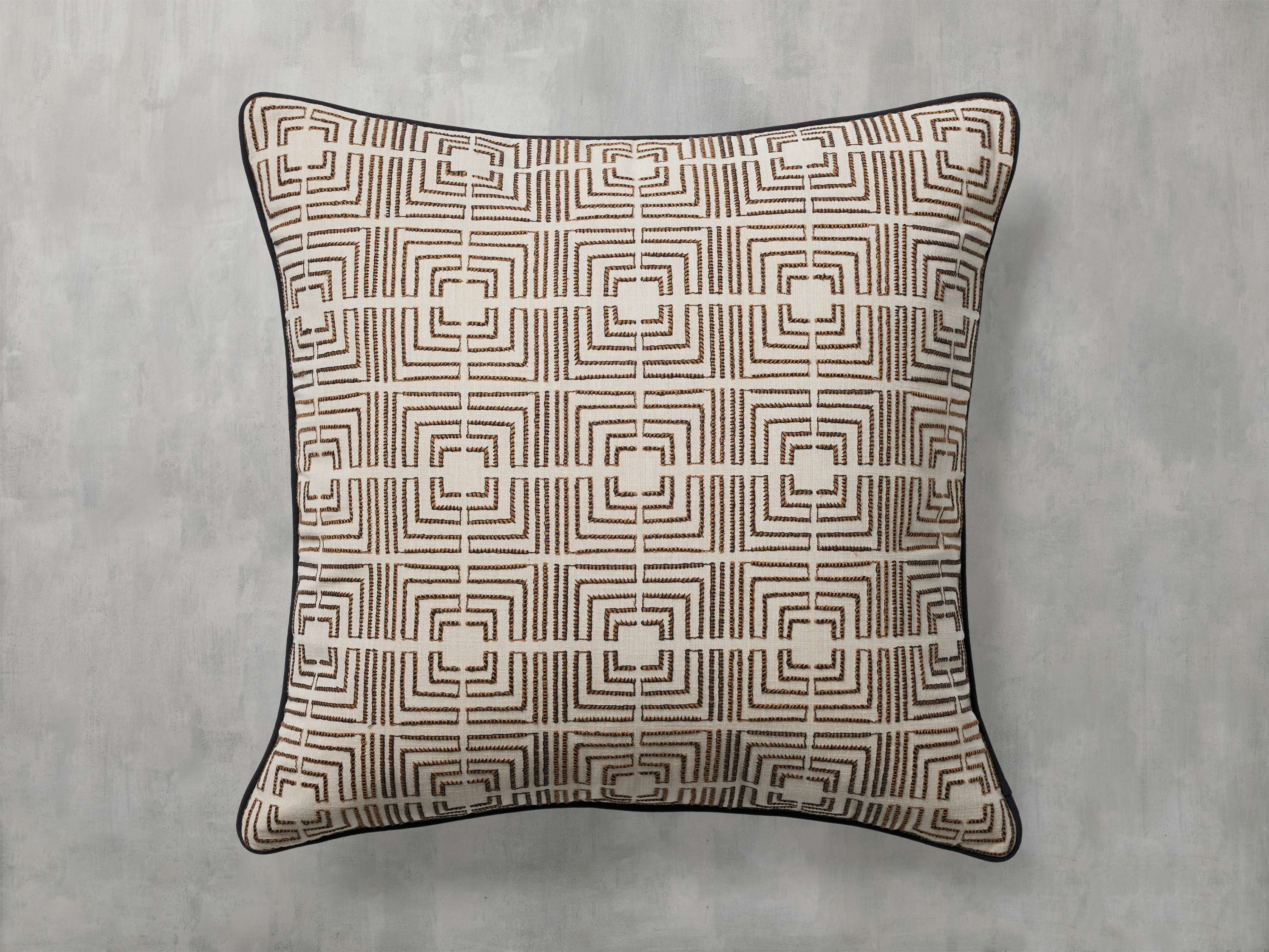 Kimble Pillow Cover in Cotton Brown  Cocoa - Image 0