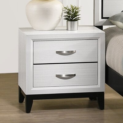 2 - Drawer Nightstand in White - Image 0
