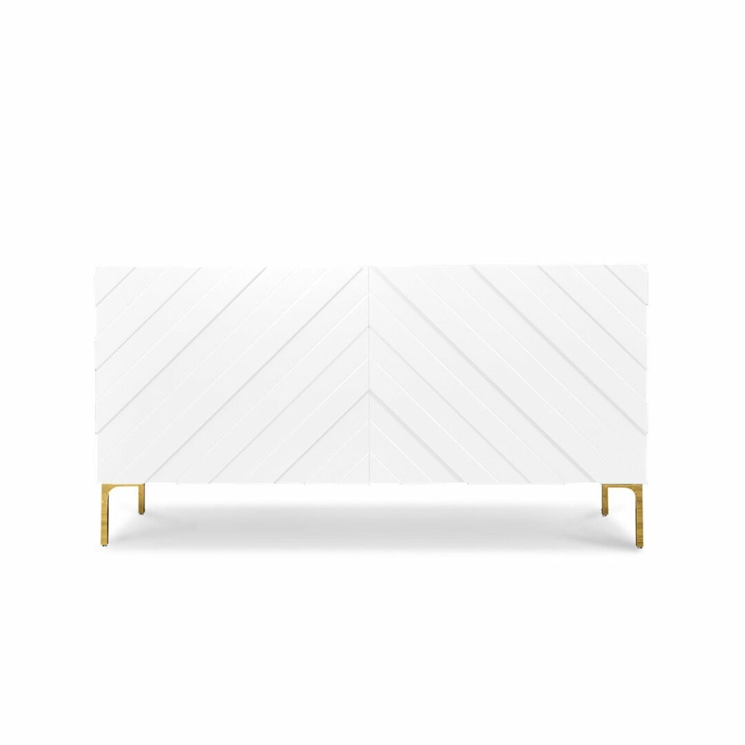 "ModShop Chevron 54'' Wood Credenza" - Image 0