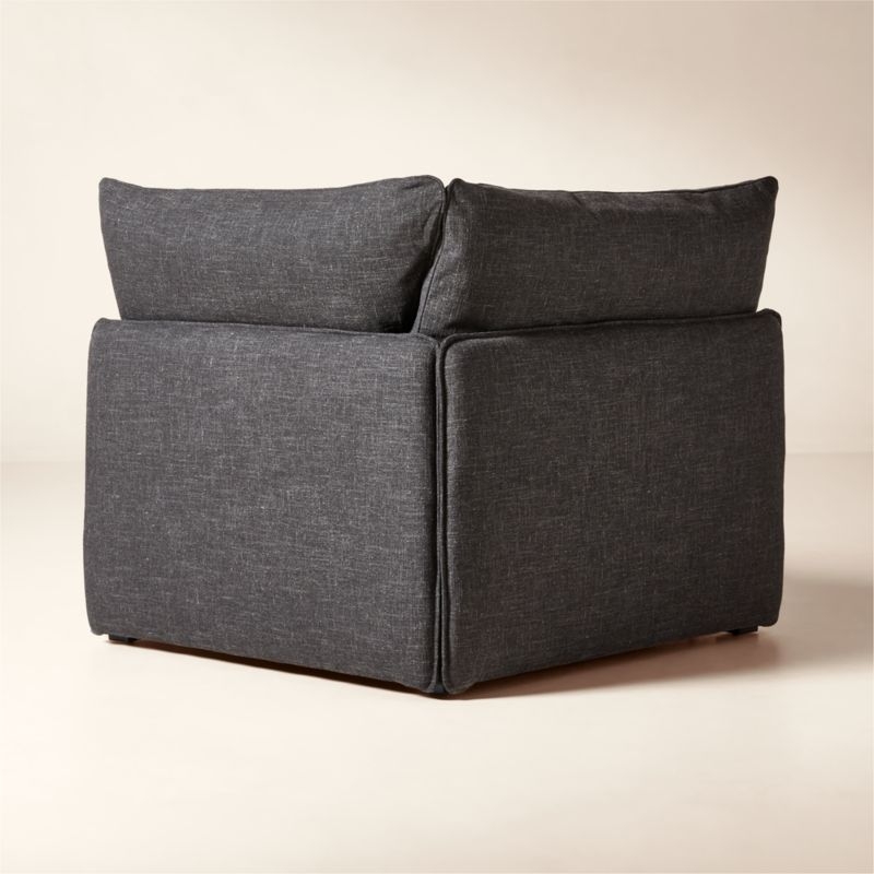 Lumis Dark Grey Performance Fabric Deep Depth Corner Chair - Image 5