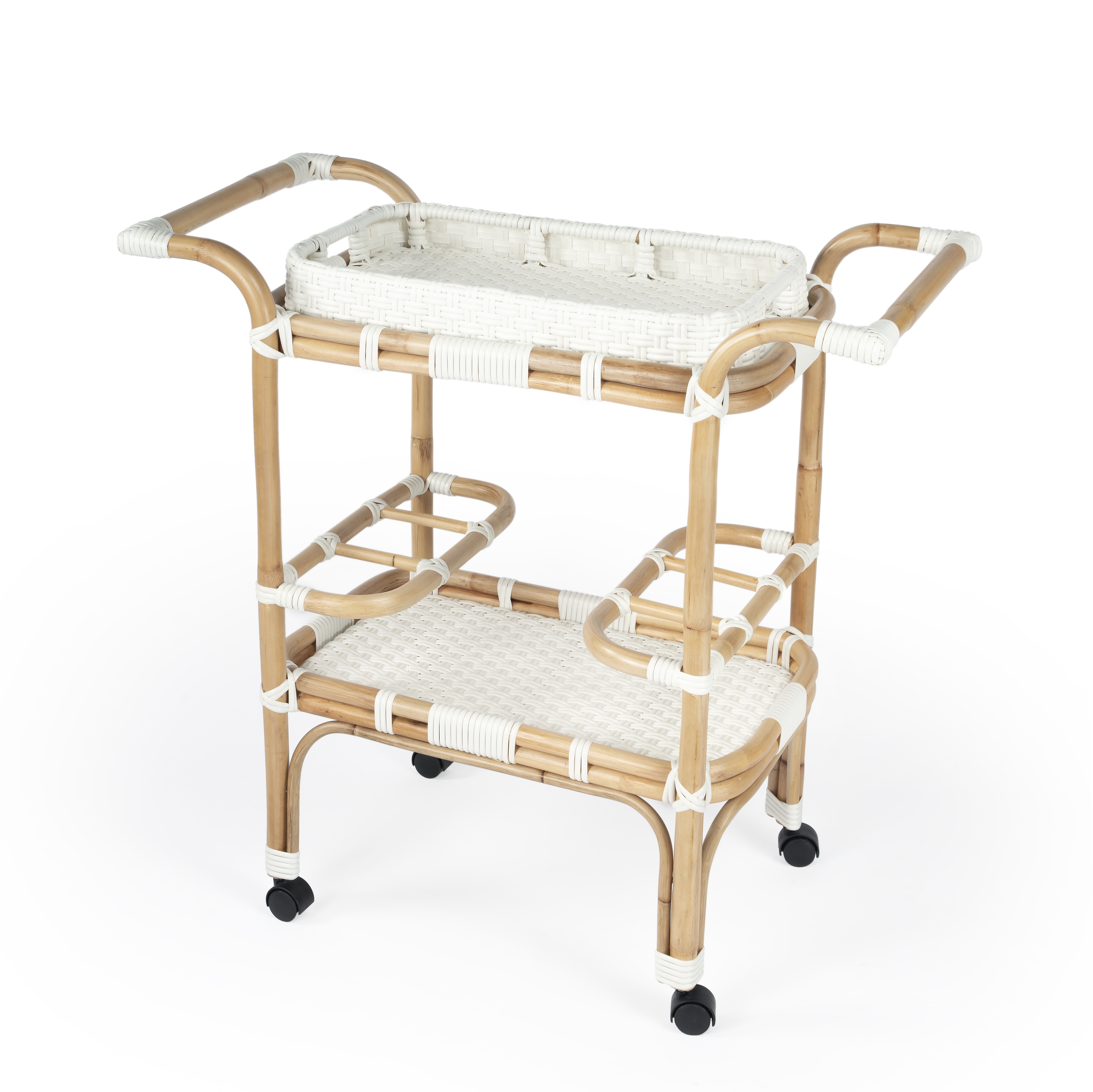 Selena Smooth White Bar Cart - Image 0