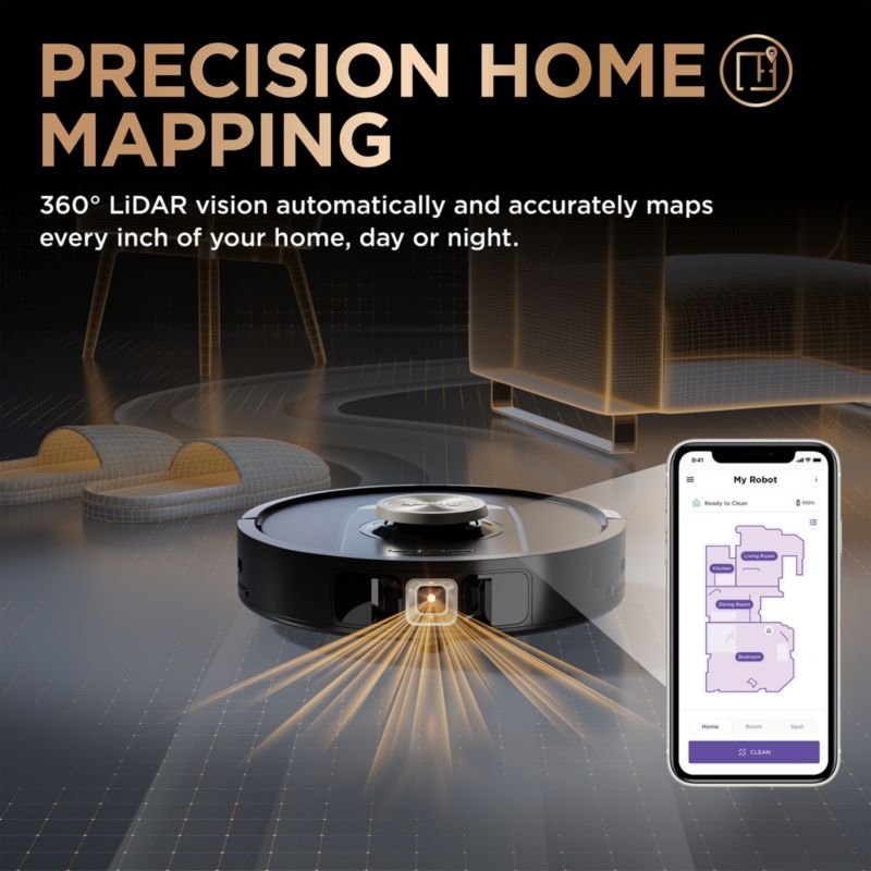 Shark PowerDetect 2-in-1 Robot Vacuum and Mop with NeverTouch Pro Base - Image 3