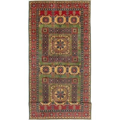 One-of-a-Kind Ochlocknee Hand-Knotted 2010s Ushak Red 5' x 19'4" Runner Wool Area Rug - Image 0