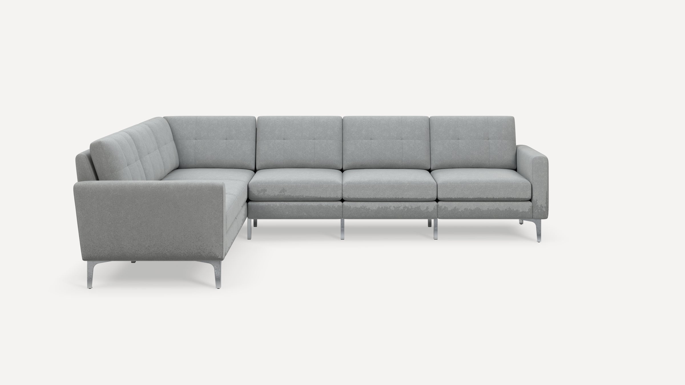 Nomad 6-Seat Corner Sectional - Georgia Clay - Performance Chenille / Black - Metal / Slope - Image 4