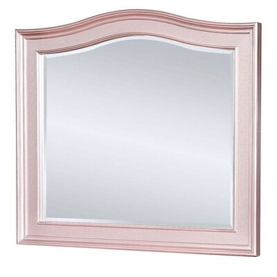 46 Inch Contemporary Style Wooden Frame Mirror, White - Image 0