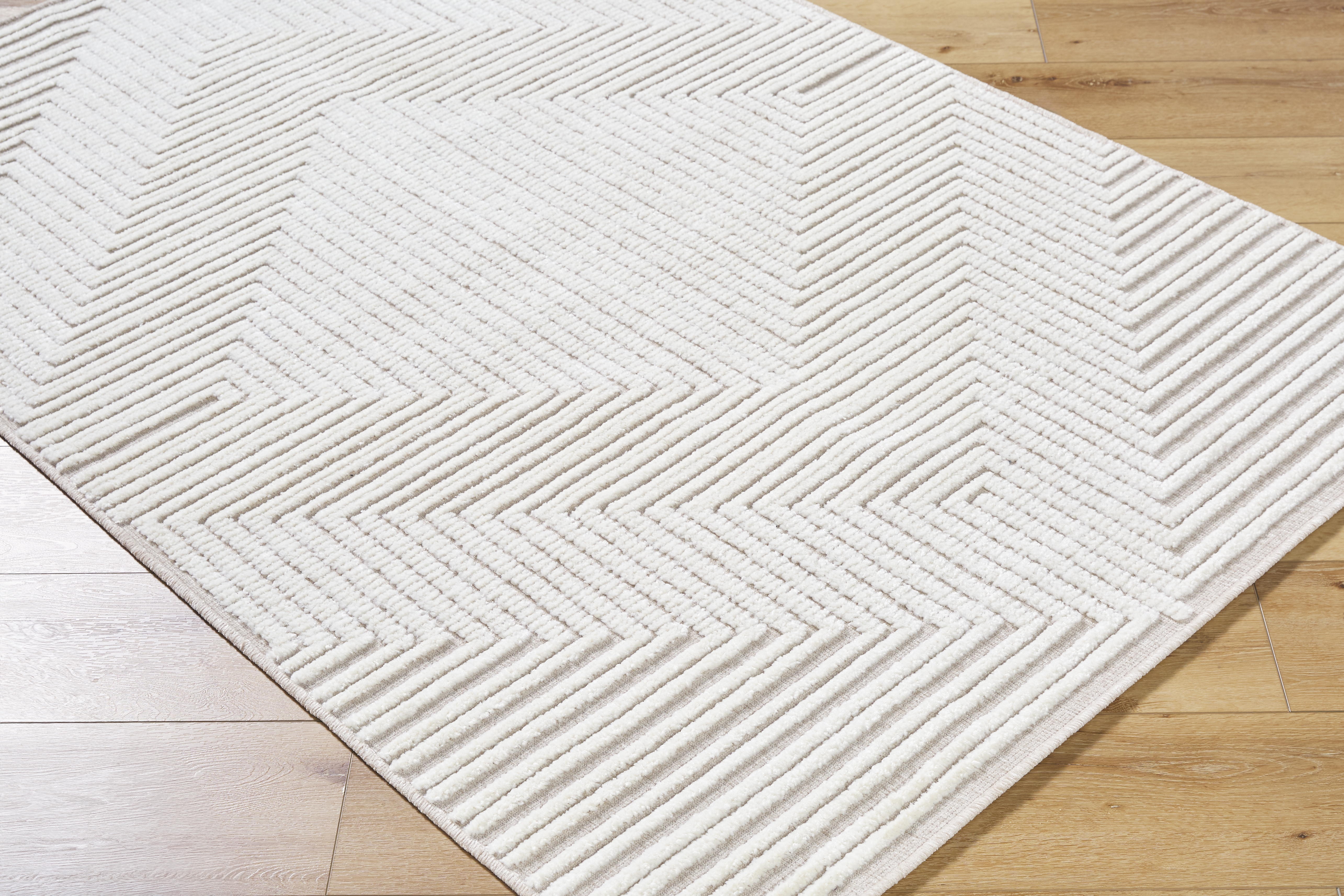 Lyna White Indoor 7'10" x 10'1" Machine Woven Rug - Image 4
