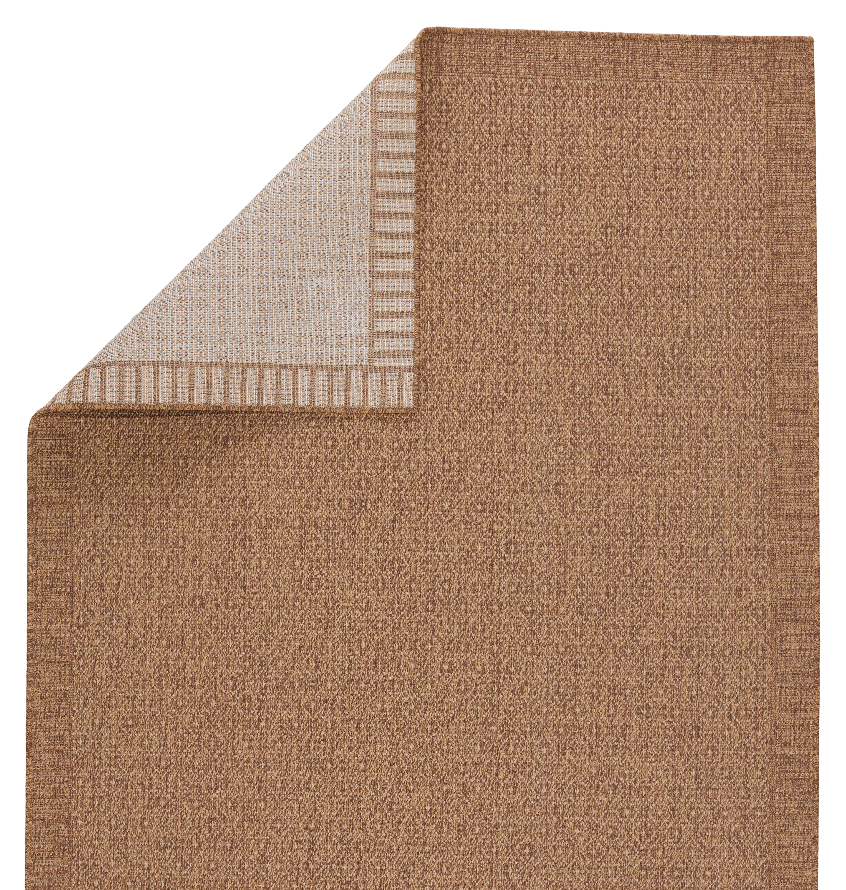Vibe by Maeva Indoor/ Outdoor Border Light Brown Area Rug (8'X10') - Image 2